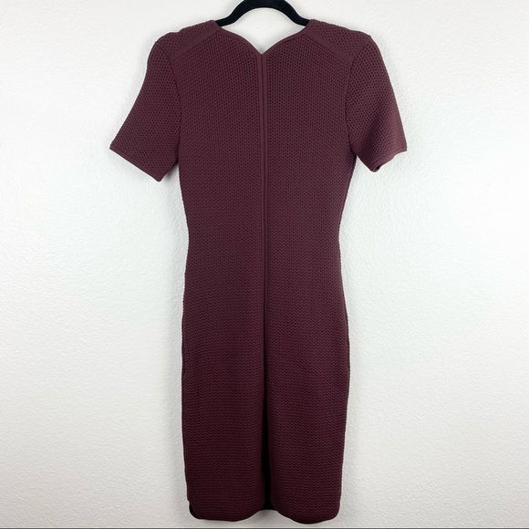 ALEXANDER WANG Shrunken Tee Sweater Dress, Maroon - Picture 4 of 9